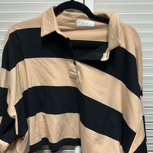 Oak & fort - cropped polo top